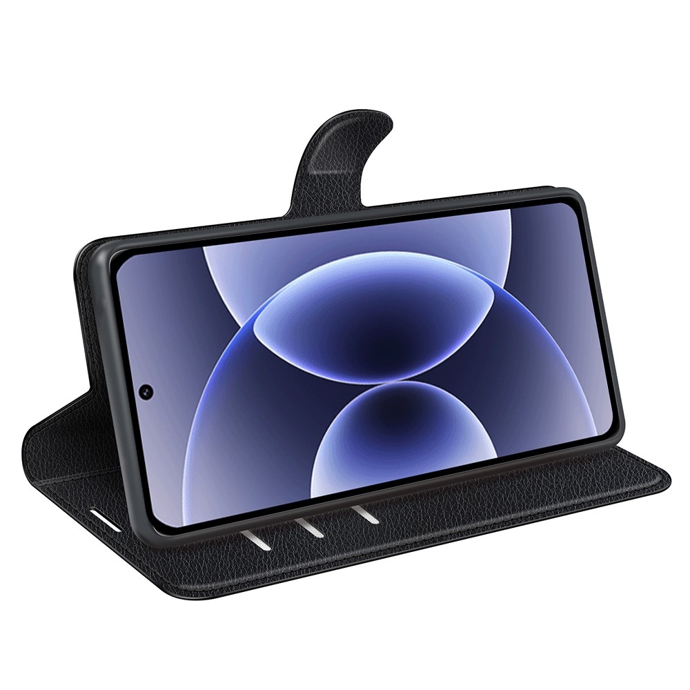 Litchi knížkové pouzdro na Xiaomi 17 - černé