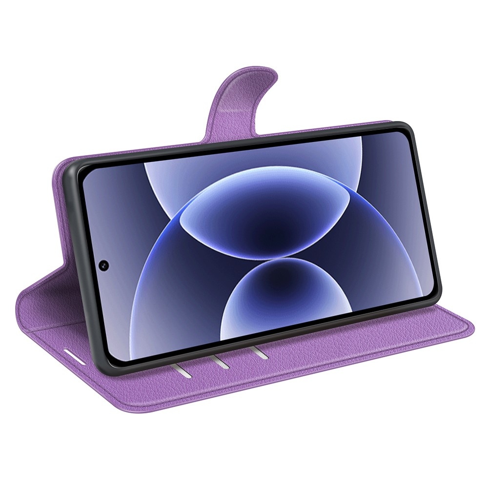 Litchi knížkové pouzdro na Xiaomi 17 - fialové