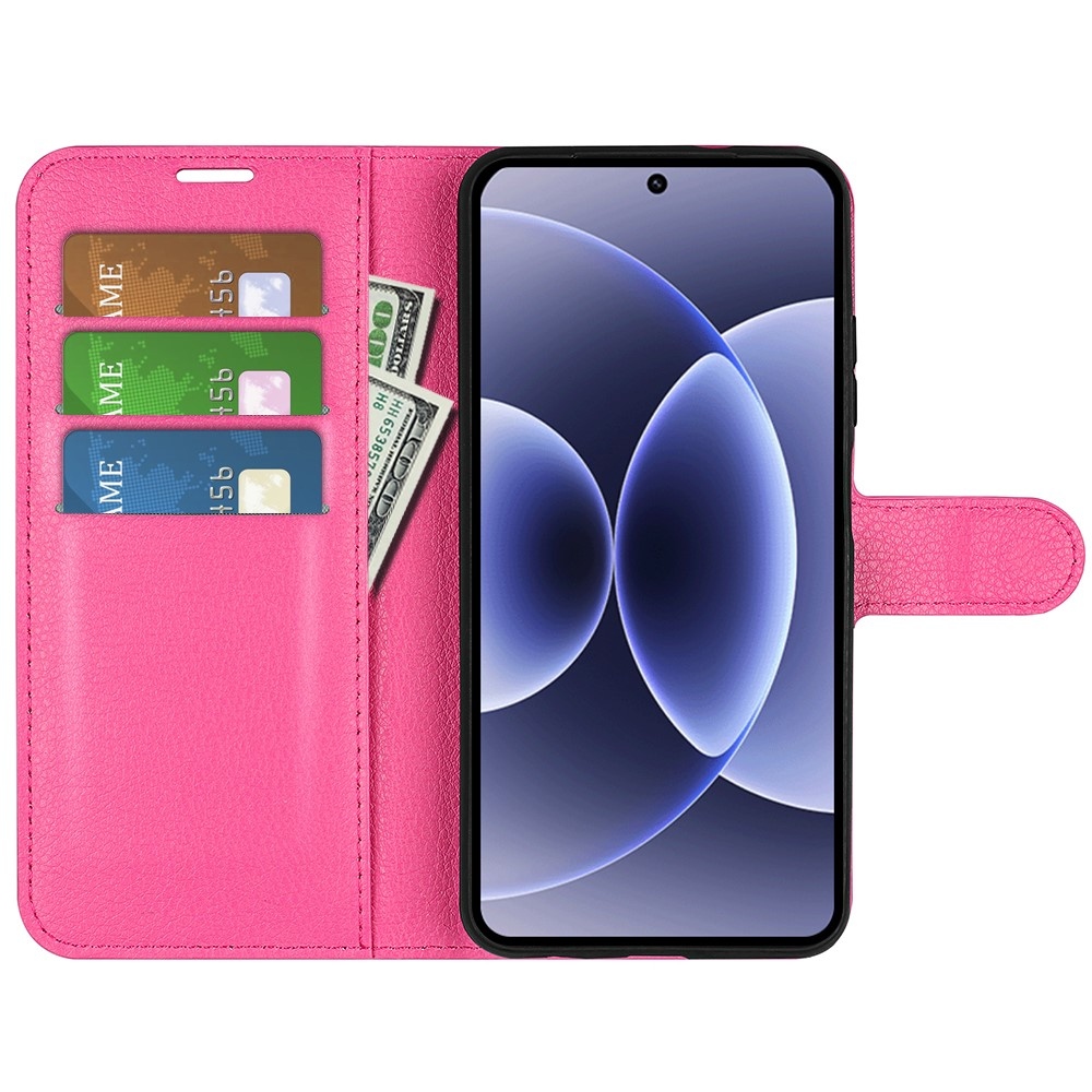 Litchi knížkové pouzdro na Xiaomi 17 - rose