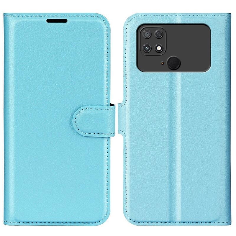 Litchi knížkové pouzdro na Xiaomi Poco C40 - modré