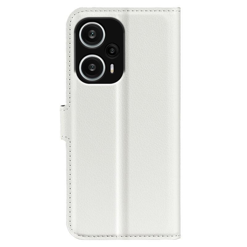 Litchi knížkové pouzdro na Xiaomi Poco F5 - bílé