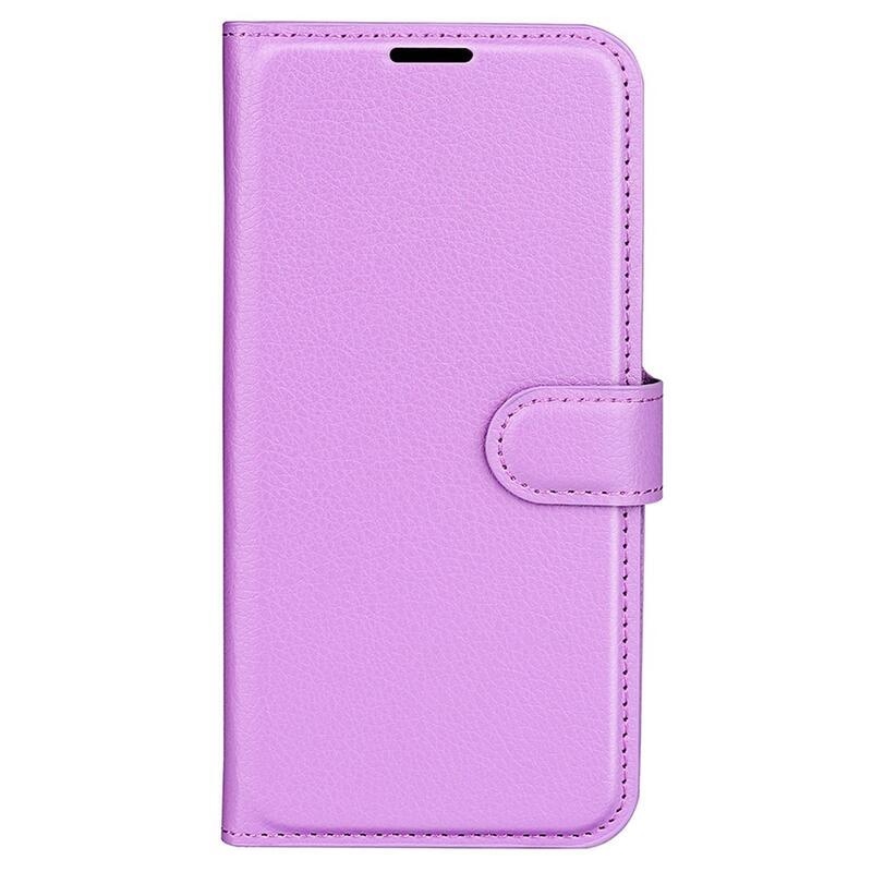 Litchi knížkové pouzdro na Xiaomi Poco F5 - fialové