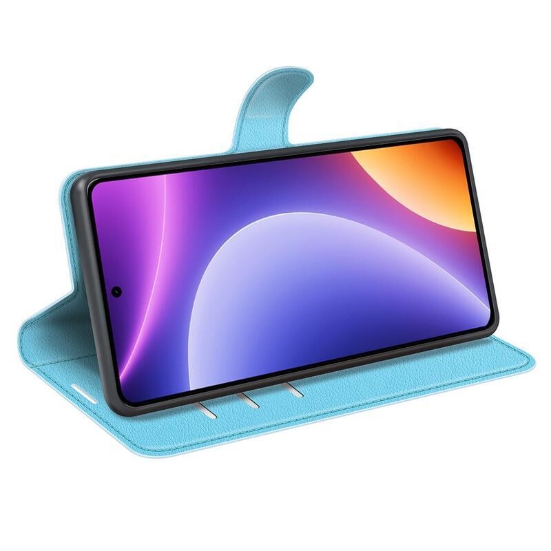 Litchi knížkové pouzdro na Xiaomi Poco F5 - modré