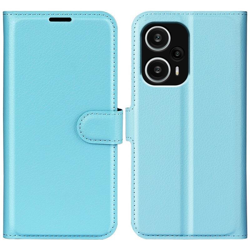 Litchi knížkové pouzdro na Xiaomi Poco F5 - modré