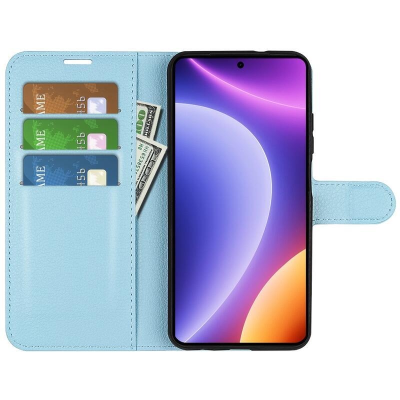 Litchi knížkové pouzdro na Xiaomi Poco F5 - modré