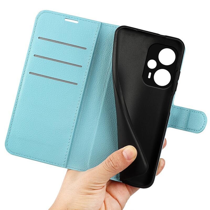 Litchi knížkové pouzdro na Xiaomi Poco F5 - modré