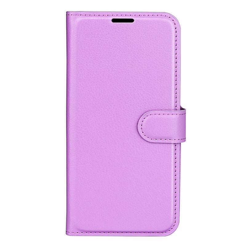 Litchi knížkové pouzdro na Xiaomi Poco F5 Pro - fialové