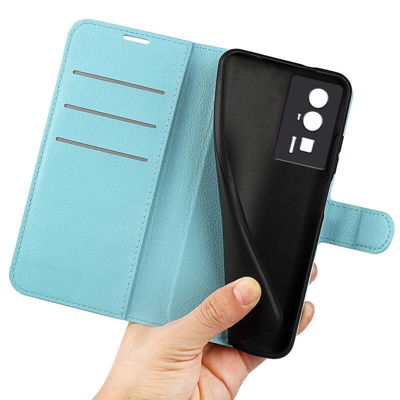 Litchi knížkové pouzdro na Xiaomi Poco F5 Pro - modré