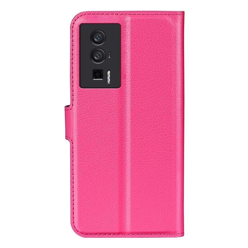 Litchi knížkové pouzdro na Xiaomi Poco F5 Pro - rose