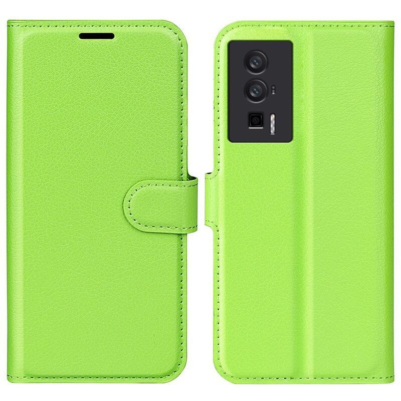 Litchi knížkové pouzdro na Xiaomi Poco F5 Pro - zelené