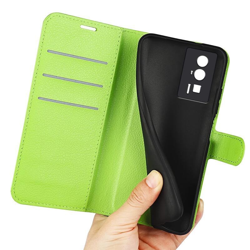 Litchi knížkové pouzdro na Xiaomi Poco F5 Pro - zelené