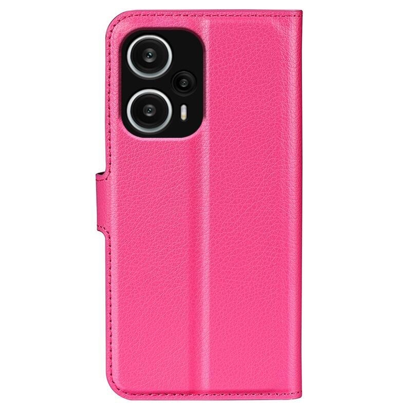 Litchi knížkové pouzdro na Xiaomi Poco F5 - rose