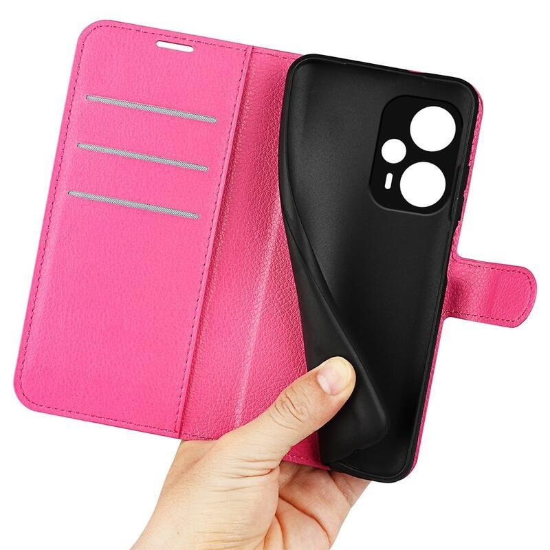 Litchi knížkové pouzdro na Xiaomi Poco F5 - rose
