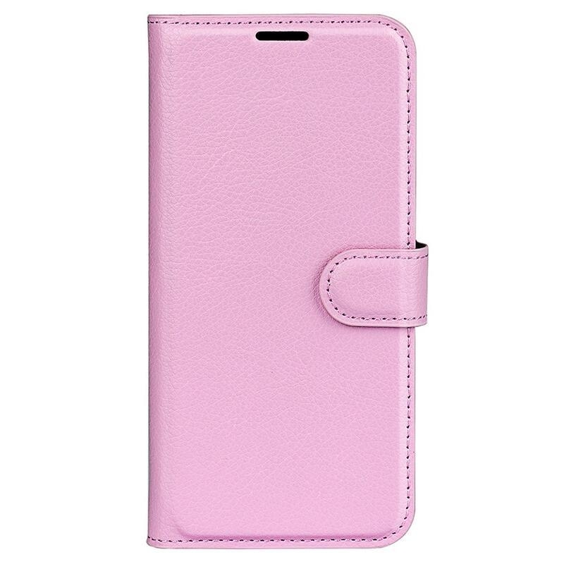 Litchi knížkové pouzdro na Xiaomi Poco F5 - růžové