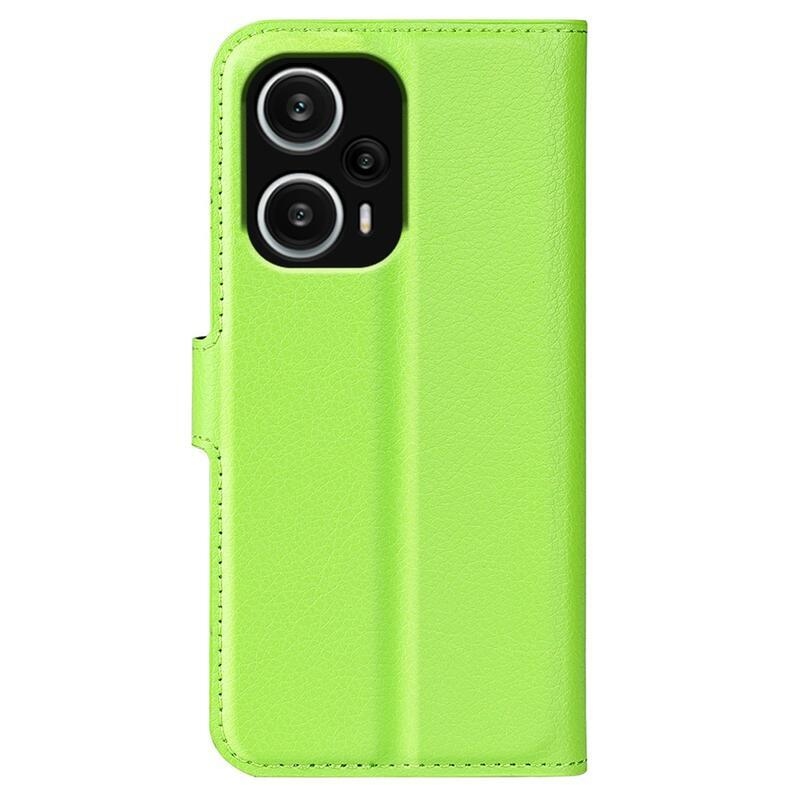 Litchi knížkové pouzdro na Xiaomi Poco F5 - zelené