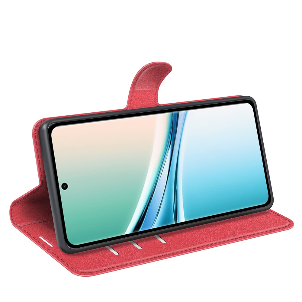 Litchi knížkové pouzdro na Xiaomi Poco M8 5G/Redmi Note 15 5G - červené