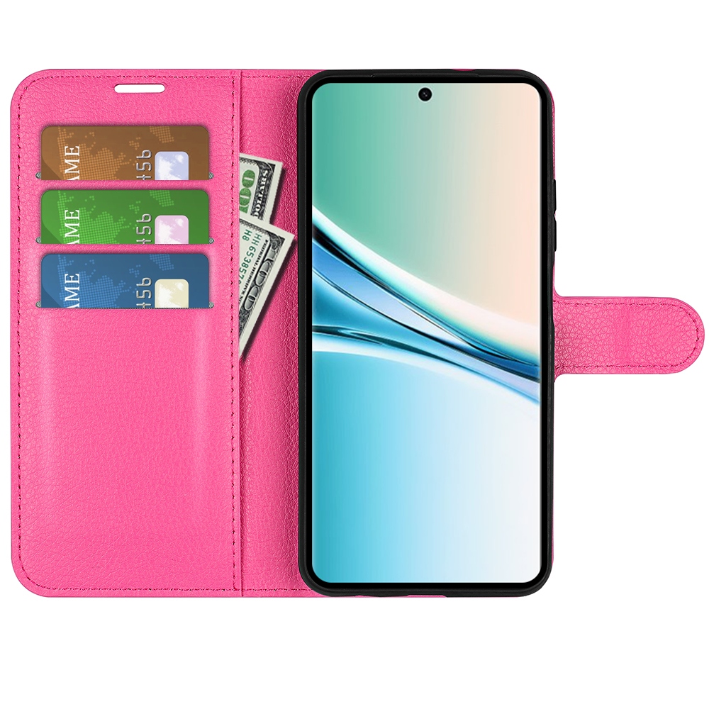 Litchi knížkové pouzdro na Xiaomi Poco M8 5G/Redmi Note 15 5G - rose