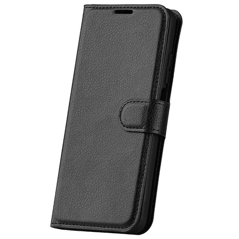 Litchi knížkové pouzdro na Xiaomi Redmi 10A - černé