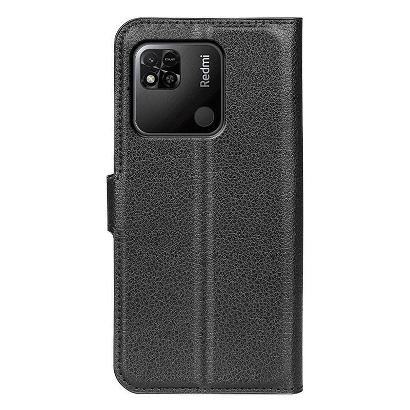 Litchi knížkové pouzdro na Xiaomi Redmi 10A - černé