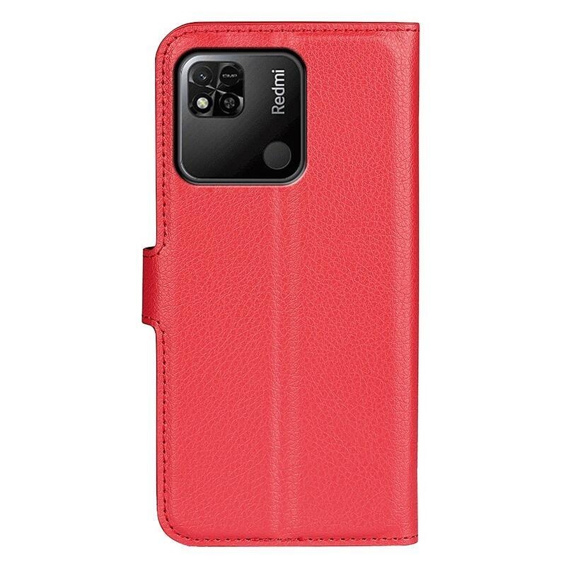 Litchi knížkové pouzdro na Xiaomi Redmi 10A - červené