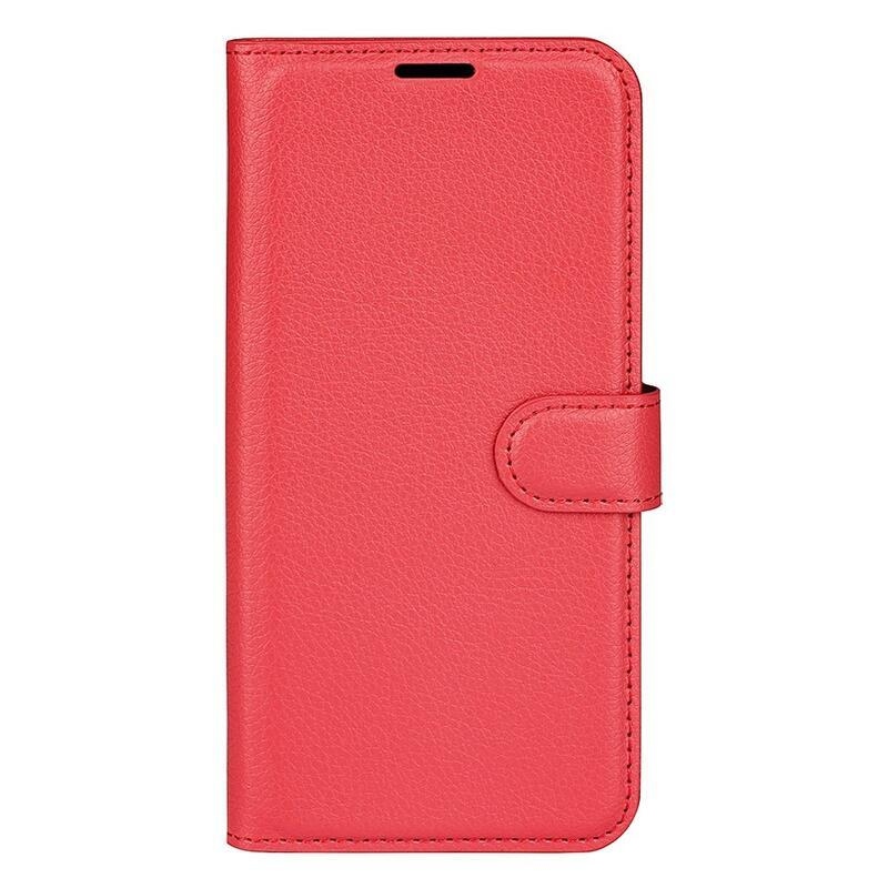 Litchi knížkové pouzdro na Xiaomi Redmi 10A - červené