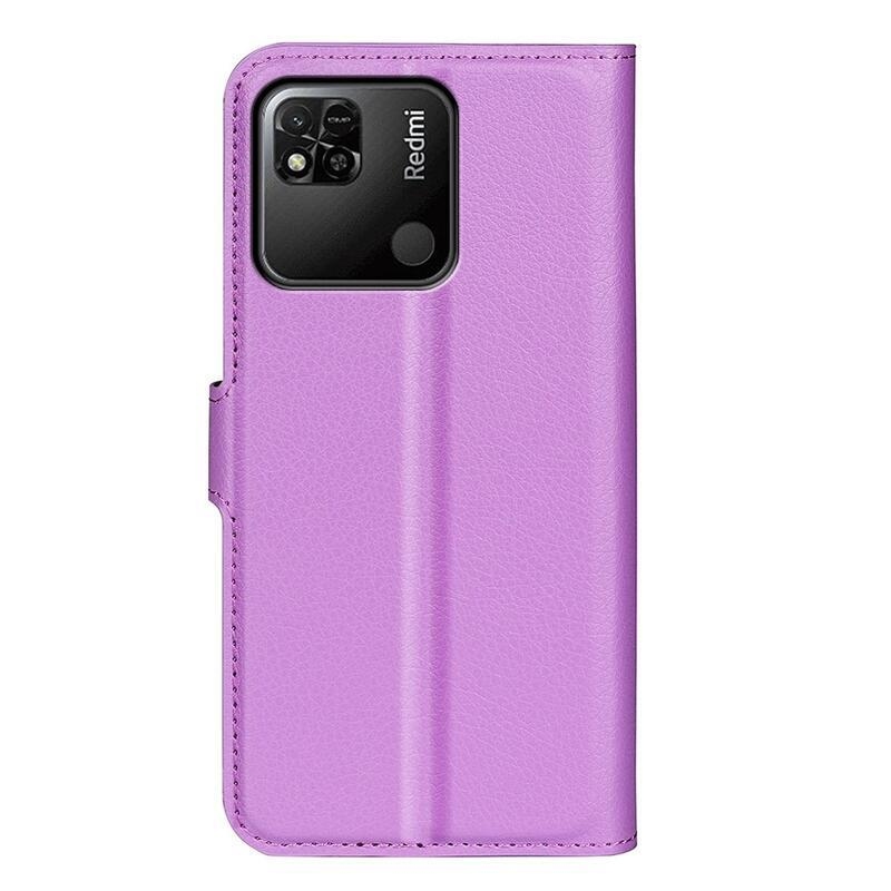 Litchi knížkové pouzdro na Xiaomi Redmi 10A - fialové