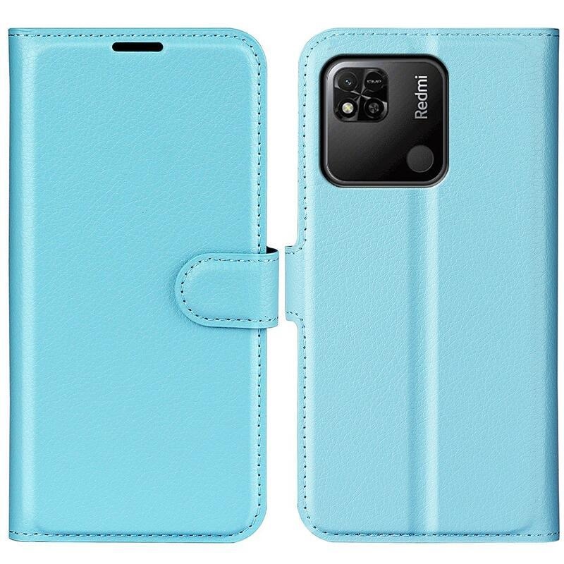 Litchi knížkové pouzdro na Xiaomi Redmi 10A - modré