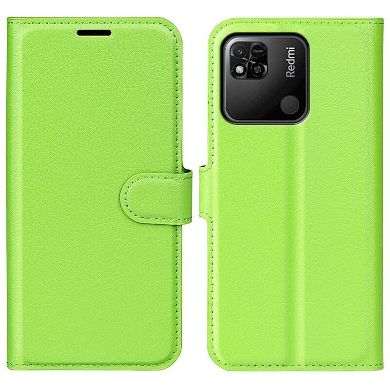 Litchi knížkové pouzdro na Xiaomi Redmi 10A - zelené