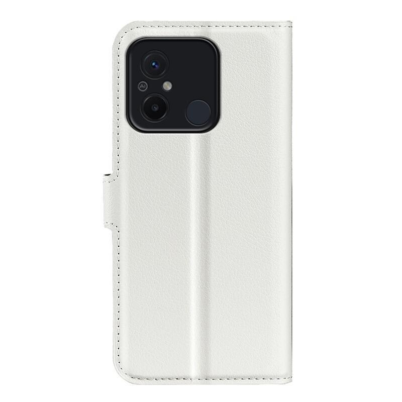 Litchi knížkové pouzdro na Xiaomi Redmi 12C - bílé