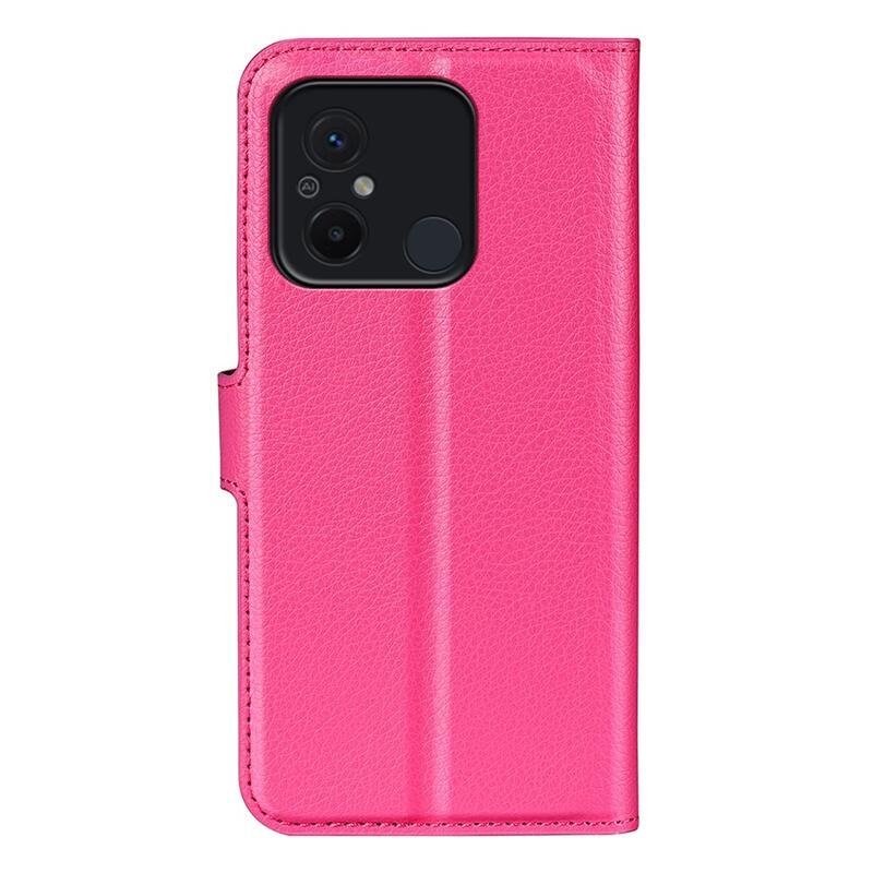 Litchi knížkové pouzdro na Xiaomi Redmi 12C - rose