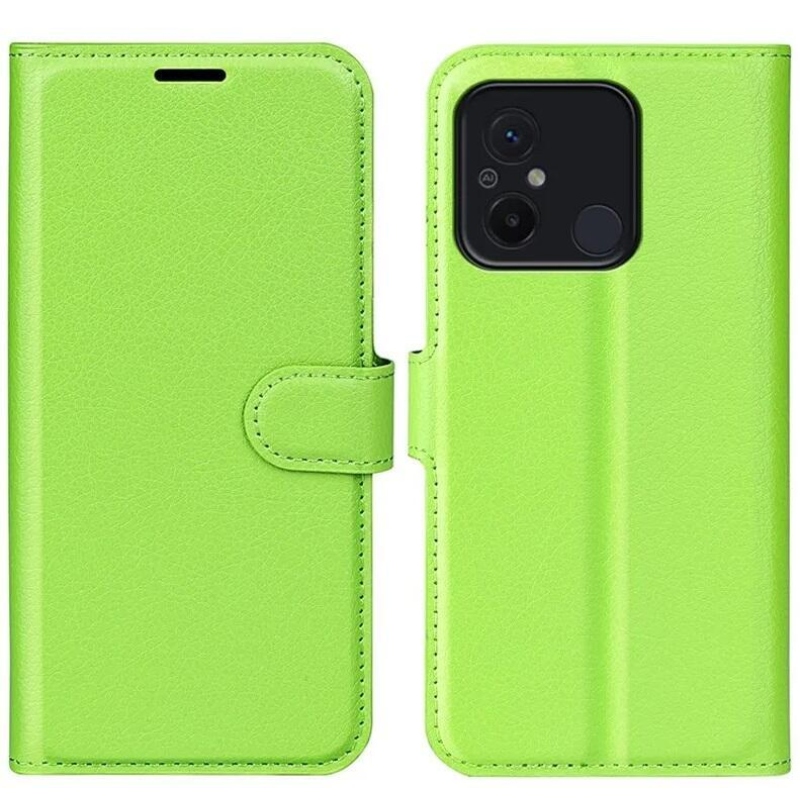 Litchi knížkové pouzdro na Xiaomi Redmi 12C - zelené