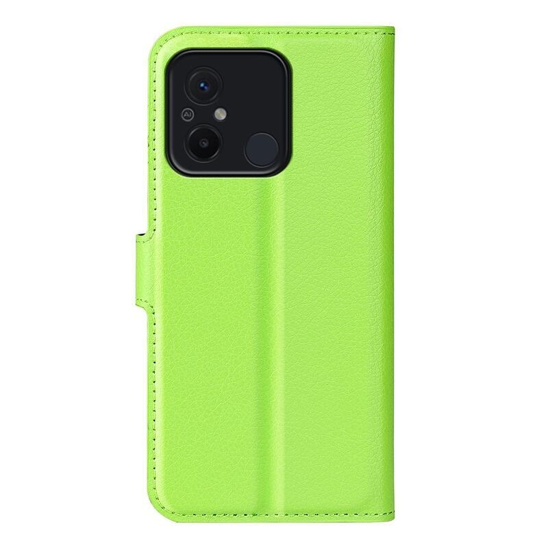 Litchi knížkové pouzdro na Xiaomi Redmi 12C - zelené