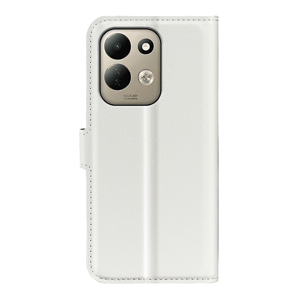 Litchi knížkové pouzdro na Xiaomi Redmi 17 4G/5G - bílé