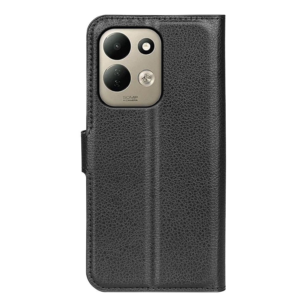 Litchi knížkové pouzdro na Xiaomi Redmi 17 4G/5G - černé