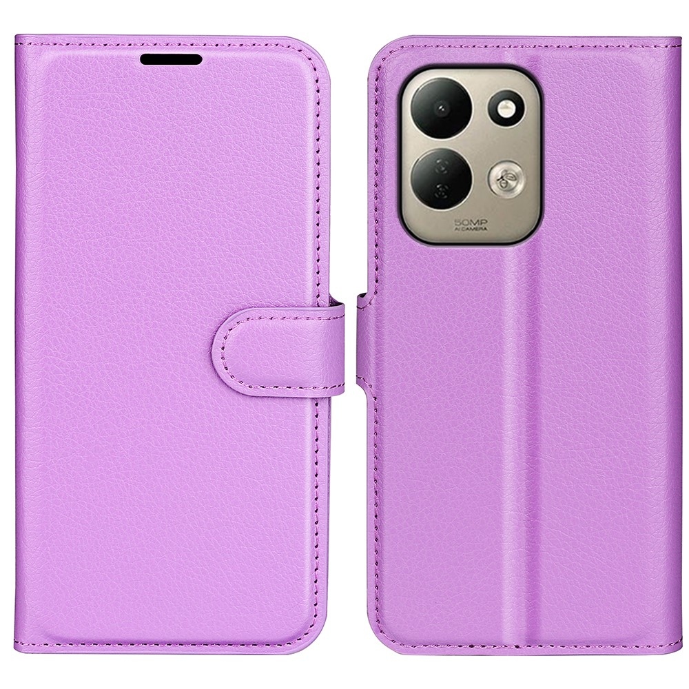 Litchi knížkové pouzdro na Xiaomi Redmi 17 4G/5G - fialové