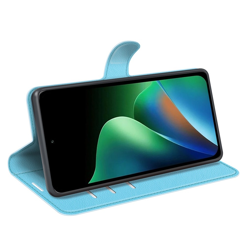 Litchi knížkové pouzdro na Xiaomi Redmi 17 4G/5G - modré