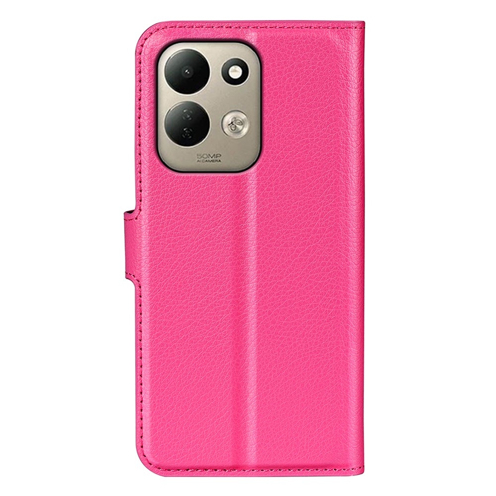 Litchi knížkové pouzdro na Xiaomi Redmi 17 4G/5G - rose