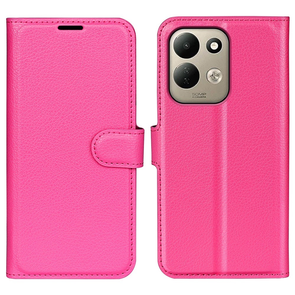 Litchi knížkové pouzdro na Xiaomi Redmi 17 4G/5G - rose