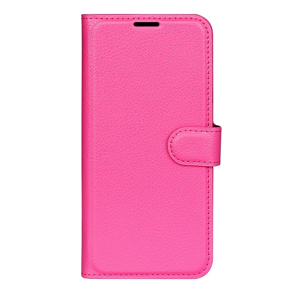 Litchi knížkové pouzdro na Xiaomi Redmi 17 4G/5G - rose