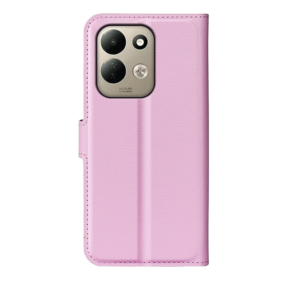 Litchi knížkové pouzdro na Xiaomi Redmi 17 4G/5G - růžové