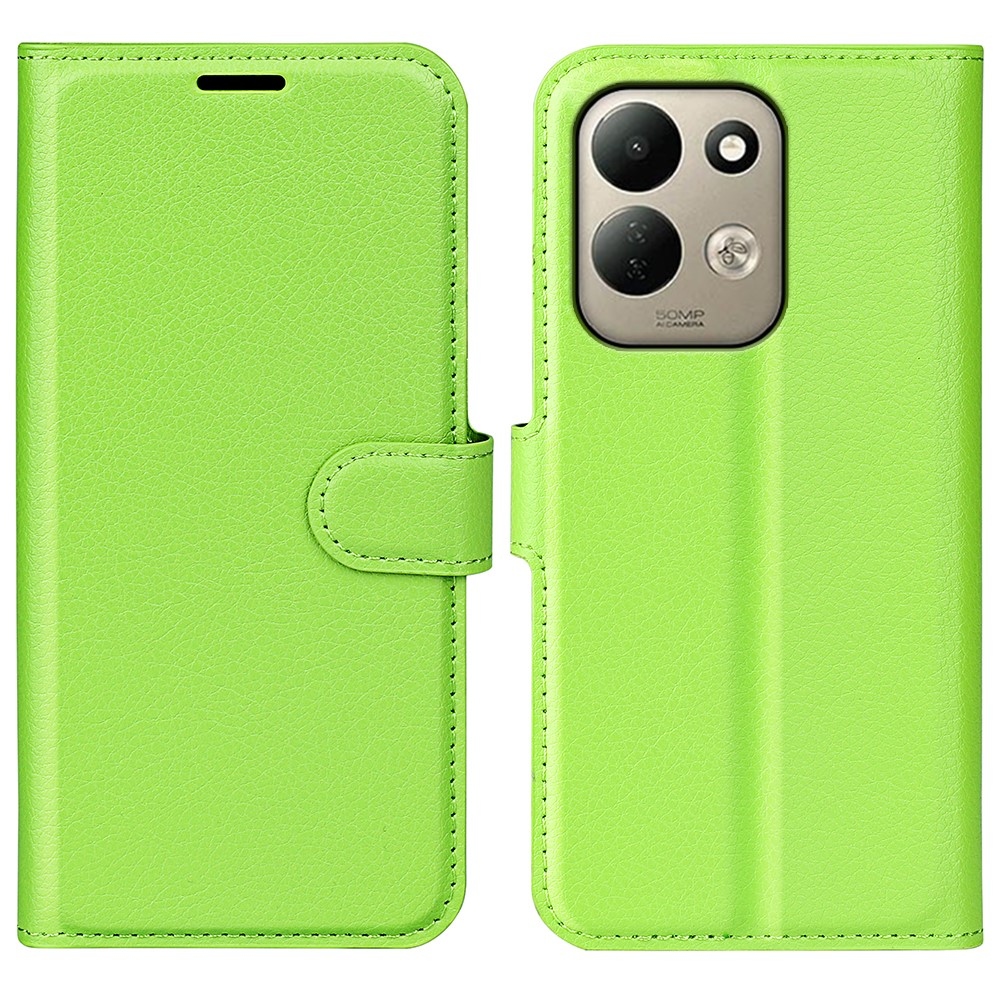 Litchi knížkové pouzdro na Xiaomi Redmi 17 4G/5G - zelené