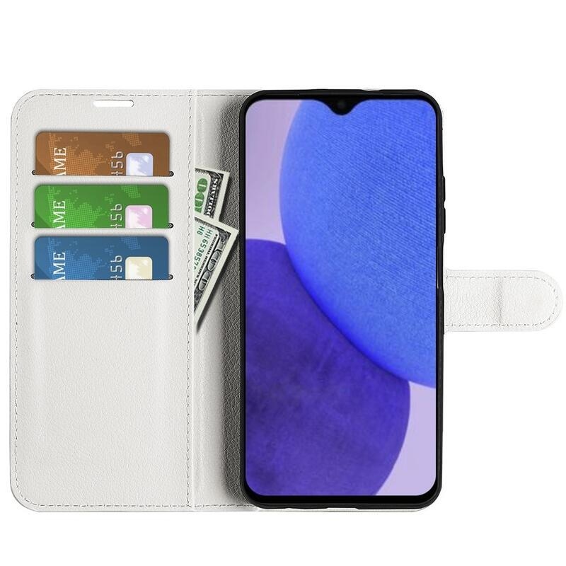 Litchi knížkové pouzdro na Xiaomi Redmi A1+/A2+ - bílé