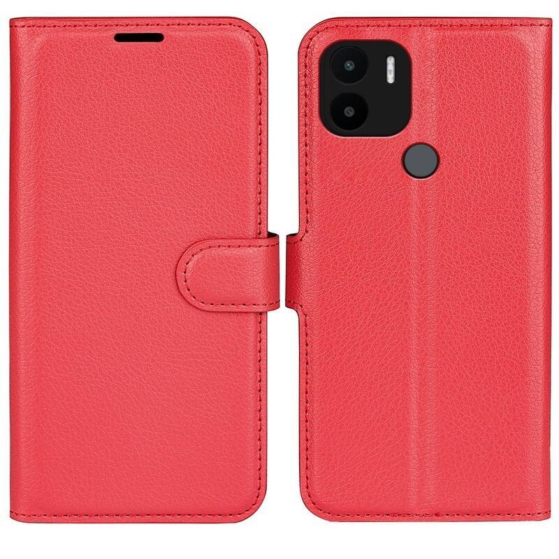 Litchi knížkové pouzdro na Xiaomi Redmi A1+/A2+ - červené
