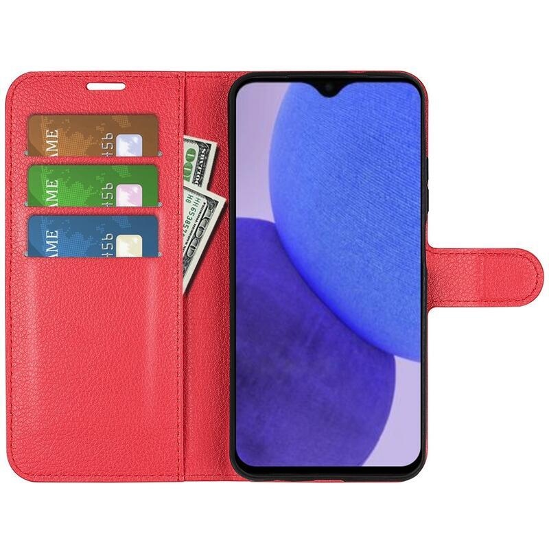Litchi knížkové pouzdro na Xiaomi Redmi A1+/A2+ - červené