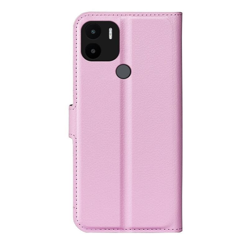 Litchi knížkové pouzdro na Xiaomi Redmi A1+/A2+ - růžové