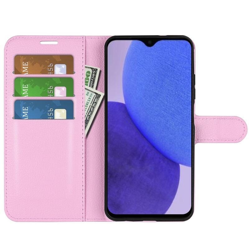 Litchi knížkové pouzdro na Xiaomi Redmi A1+/A2+ - růžové