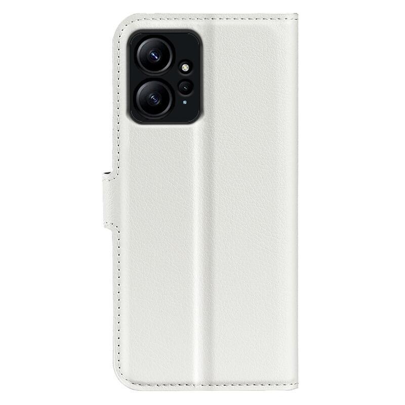 Litchi knížkové pouzdro na Xiaomi Redmi Note 12 4G - bílé