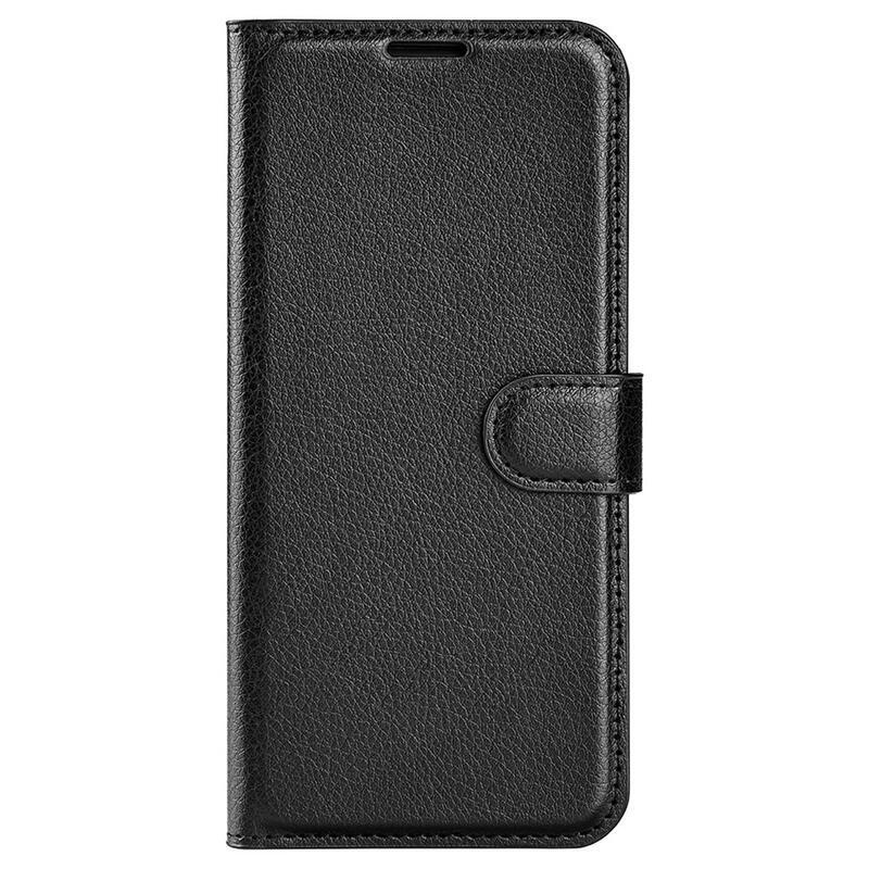 Litchi knížkové pouzdro na Xiaomi Redmi Note 12 4G - černé