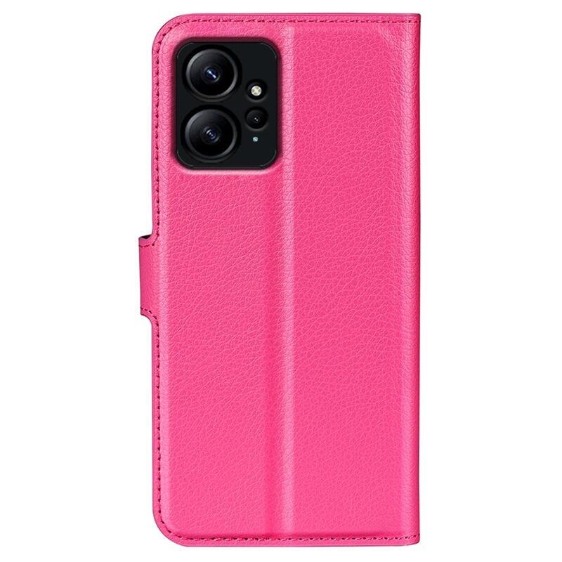 Litchi knížkové pouzdro na Xiaomi Redmi Note 12 4G - rose