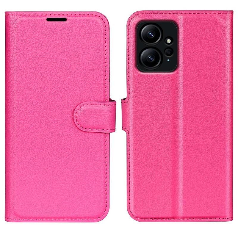 Litchi knížkové pouzdro na Xiaomi Redmi Note 12 4G - rose
